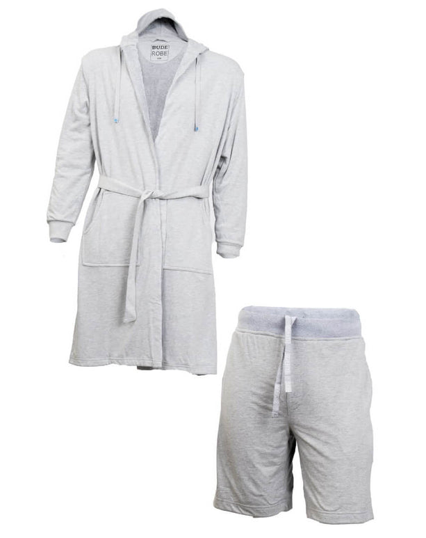 Luxury Men's Bathrobe & Shorts Combo