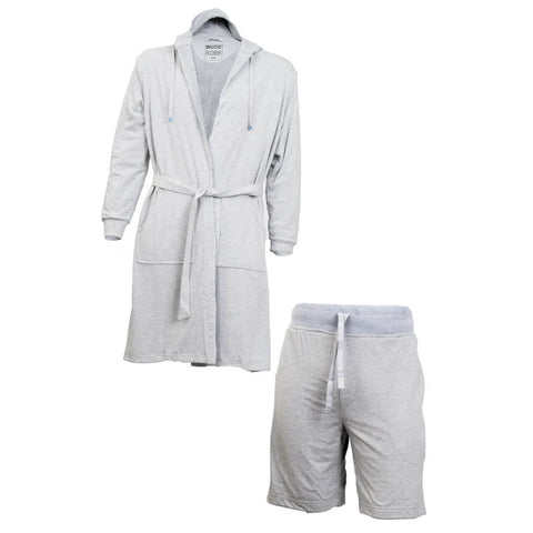 Luxury Men's Bathrobe & Shorts Combo