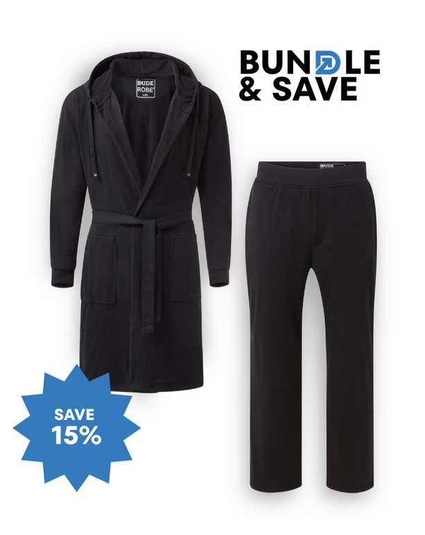 Luxury Men's Bathrobe & Pants Combo