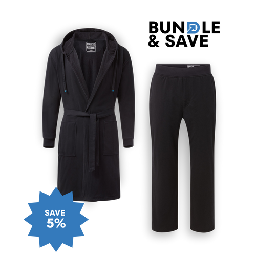 Luxury Men's Bathrobe & Pants Combo