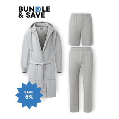 Ultimate Combo - Luxury Men's Bathrobe, Shorts & Pants