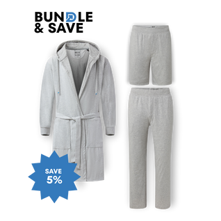 Ultimate Combo - Luxury Men's Bathrobe, Shorts & Pants