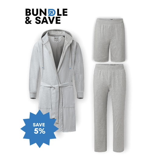 Ultimate Combo - Luxury Men's Bathrobe, Shorts & Pants