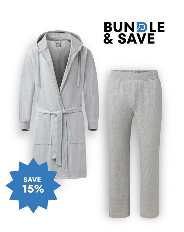 Luxury Men's Bathrobe & Pants Combo