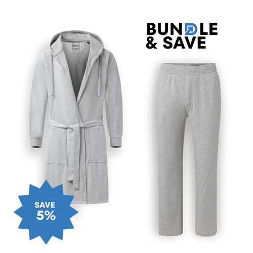 Luxury Men's Bathrobe & Pants Combo