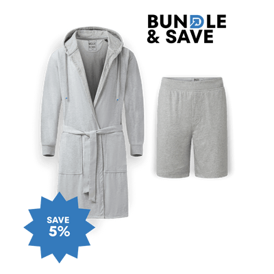 Luxury Men's Bathrobe & Shorts Combo