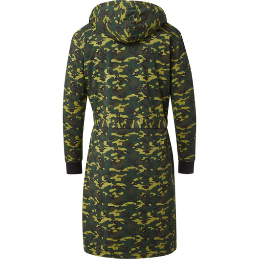 IndoorCamo™ Limited Edition DudeRobe in green camouflage pattern, designed for men's lounging with a hood.