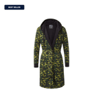 IndoorCamo™ Limited Edition DudeRobe in camo design, best seller men's hooded bathrobe for lounging.