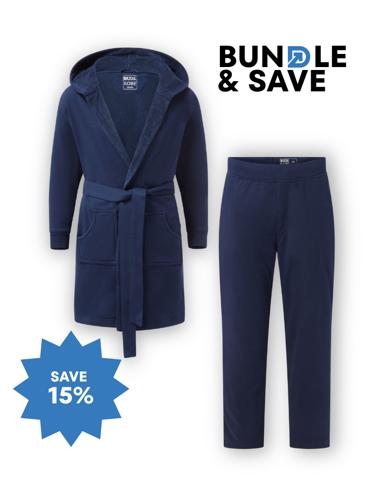 Luxury Men's Bathrobe & Pants Combo