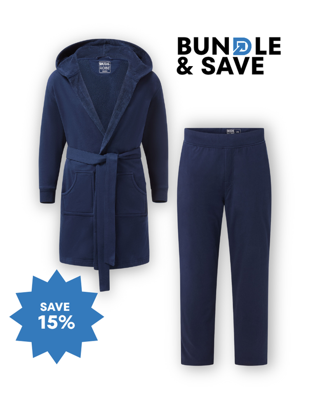 Luxury Men's Bathrobe & Pants Combo