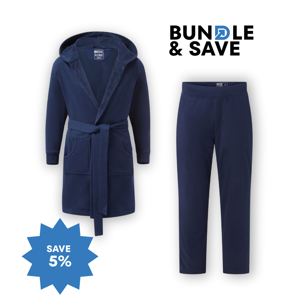 Luxury Men's Bathrobe & Pants Combo