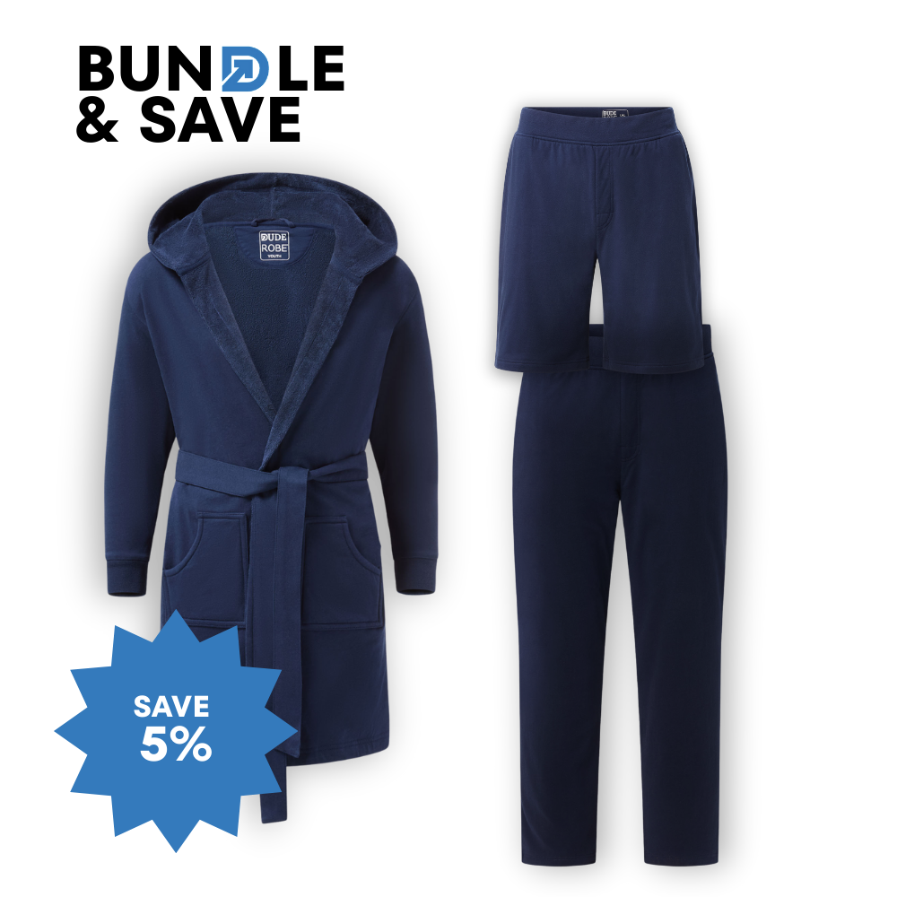 Ultimate Combo - Luxury Men's Bathrobe, Shorts & Pants