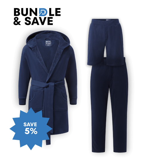 Ultimate Combo - Luxury Men's Bathrobe, Shorts & Pants