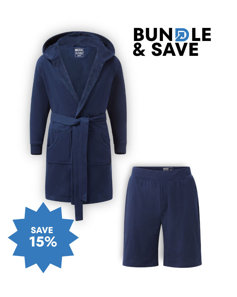 Luxury Men's Bathrobe & Shorts Combo
