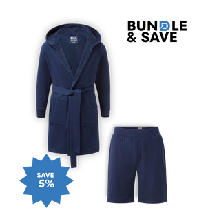 Luxury Men's Bathrobe & Shorts Combo