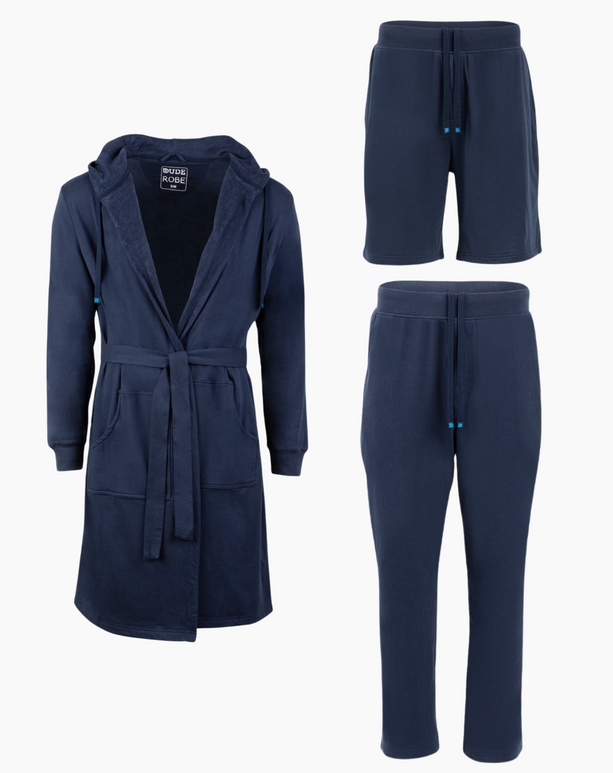 Ultimate Combo - Luxury Men's Bathrobe, Shorts & Pants