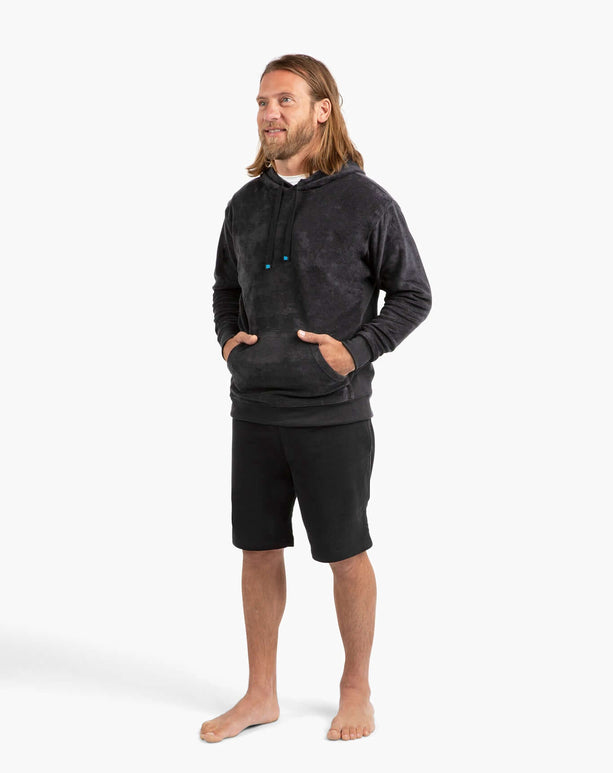 Active dude in stylish hoodie and shorts, perfect for gym, beach, and casual hangouts. Premium comfort and functionality.