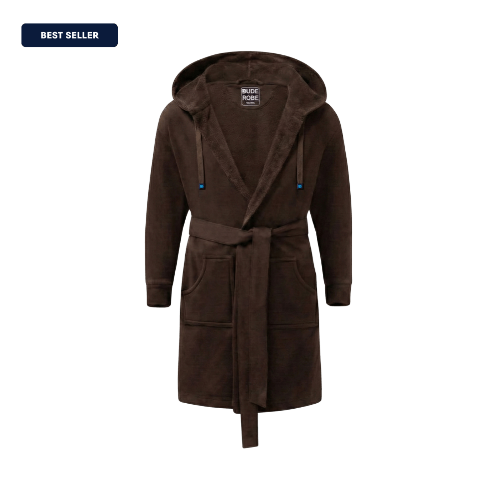 Mens Hooded Bathrobe - The DudeRobe Mens Hooded Bathrobe - The DudeRobe