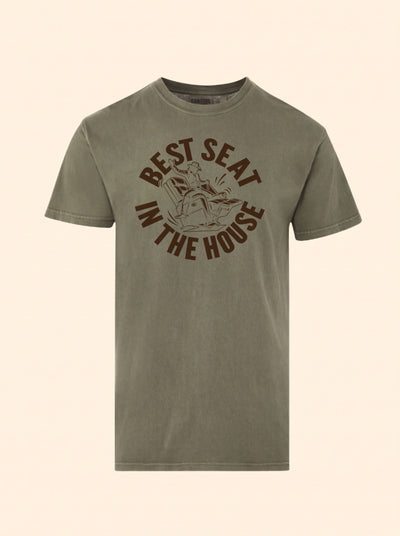 DudeRobe Tee - Best Seat In The House - Olive Branch