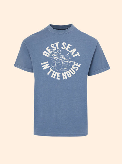DudeRobe Tee - Best Seat In The House - Oxford Blue