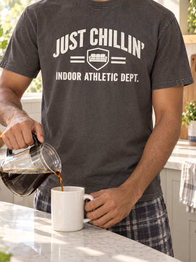 DudeRobe Tee - Just Chillin' - Ash Black