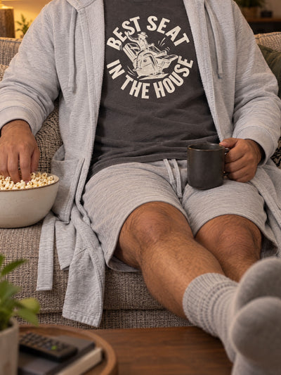 DudeRobe Tee - Best Seat In The House - Ash Black