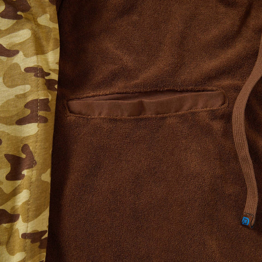IndoorCamo™ Limited Edition DudeRobe showing soft, durable fabric with camouflage design and convenient pocket.