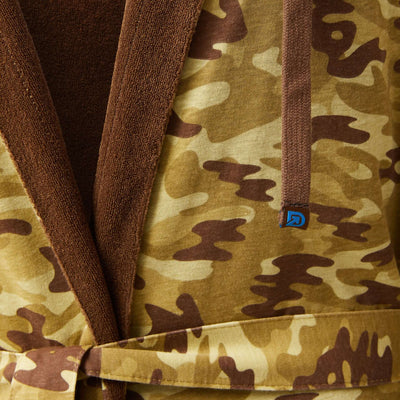 IndoorCamo™ Limited Edition DudeRobe featuring camouflage patterns, perfect for lounging in style and comfort.