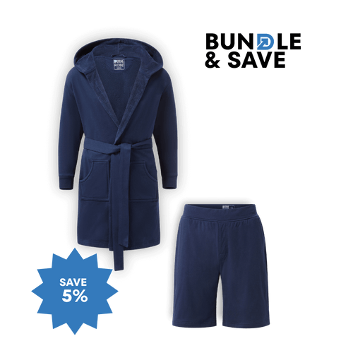Luxury Men's Bathrobe & Shorts Combo
