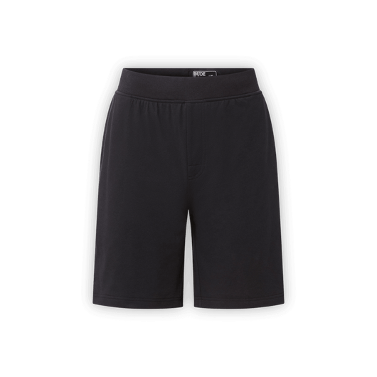 The Shorts: Comfortable black men's shorts with absorbent towel lining, perfect for gym, beach, and chill days.