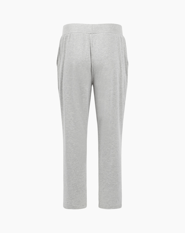 Back view of DudePants in light grey with premium waistband and deep pockets, designed for active lifestyles.