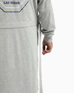 UFC DudeRobe in grey, featuring a hand holding the tie with Las Vegas graphic, perfect for UFC merch fans.