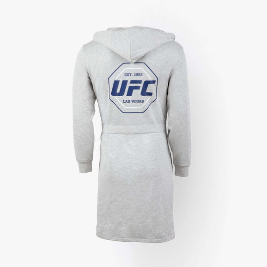 Back view of the UFC DudeRobe in grey, an essential piece of ufc merch for fight night comfort.