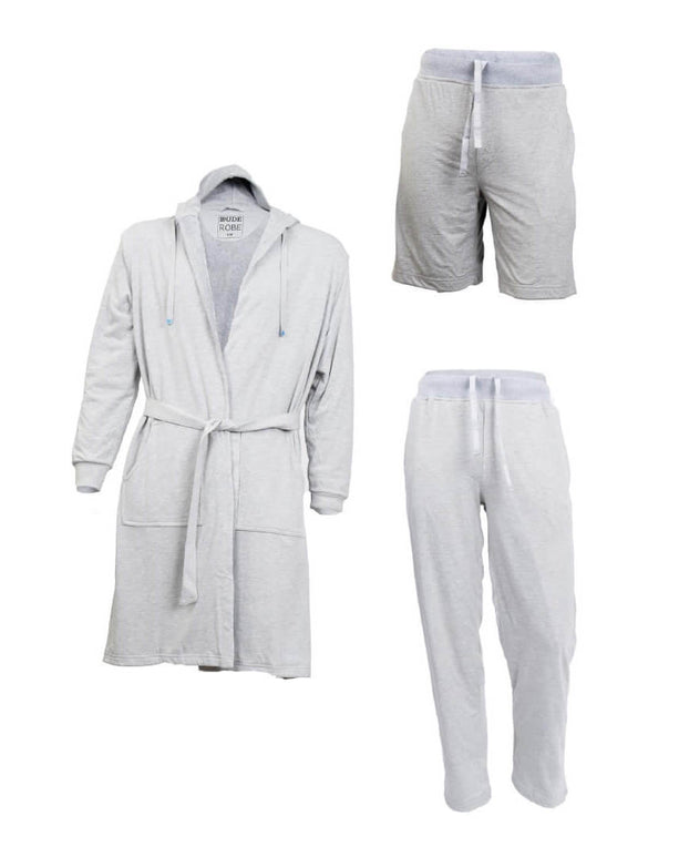 Ultimate Combo - Luxury Men's Bathrobe, Shorts & Pants