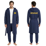 University of Michigan DudeRobe in navy with Michigan logo, representing university of michigan apparel and merchandise.