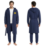 University of Michigan DudeRobe, officially licensed university of michigan apparel in navy blue.