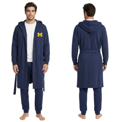 University of Michigan DudeRobe, officially licensed university of michigan apparel in navy blue.